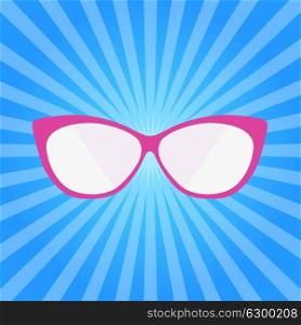 Hipster Summer Sunglasses Fashion Glasses Icon Vector Illustration EPS10. Hipster Summer Sunglasses Fashion Glasses Icon Vector Illustrati