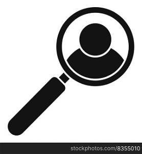 Hire job magnifier icon simple vector. Online search. Career people. Hire job magnifier icon simple vector. Online search
