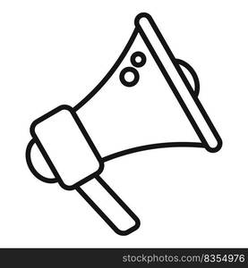 Hire megaphone icon outline vector. Job search. Business interview. Hire megaphone icon outline vector. Job search