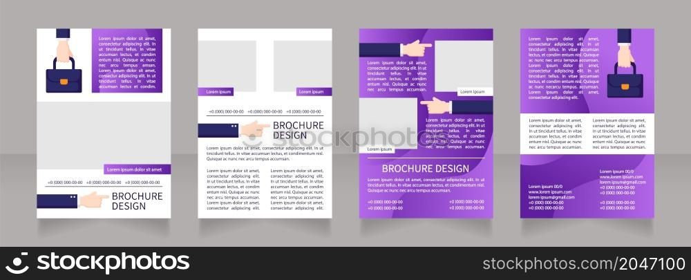 Hiring top talents guideline blank brochure layout design. Vertical poster template set with empty copy space for text. Premade corporate reports collection. Editable flyer 4 paper pages. Hiring top talents guideline blank brochure layout design