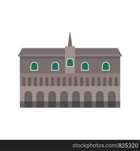 Historical building in city icon. Flat illustration of historical building in city vector icon for web design. Historical building in city icon, flat style