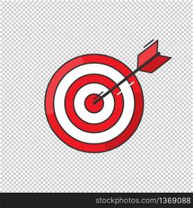 Hit the target cartoon flat vector illustration. EPS 10. Hit the target cartoon flat vector illustration EPS 10