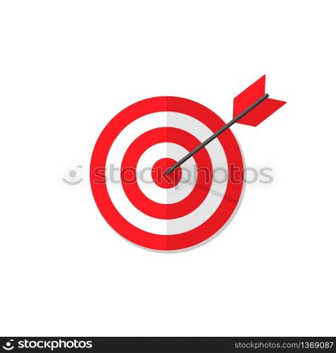 Hit the target symbol flat vector illustration. EPS 10. Hit the target symbol flat vector illustration EPS 10