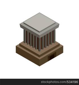 Ho Chi Minh Mausoleum icon in isometric 3d style on a white background. Ho Chi Minh Mausoleum icon, isometric 3d style