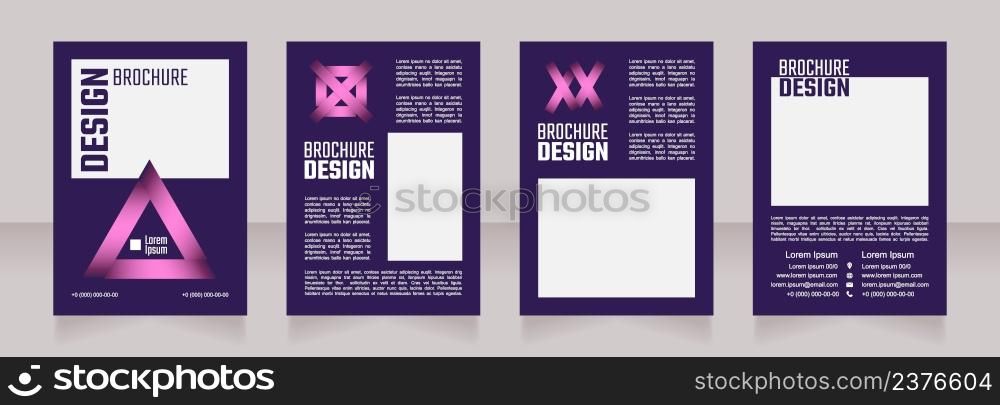 Hobby and leisure blank brochure design. Template set with copy space for text. Premade corporate reports collection. Editable 4 paper pages. Teco Light, Semibold, Arial Regular fonts used. Hobby and leisure blank brochure design