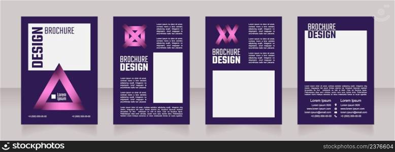 Hobby and leisure blank brochure design. Template set with copy space for text. Premade corporate reports collection. Editable 4 paper pages. Teco Light, Semibold, Arial Regular fonts used. Hobby and leisure blank brochure design