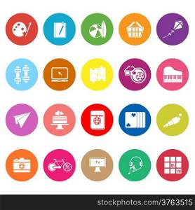 Hobby flat icons on white background, stock vector