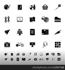 Hobby icons on white background, stock vector