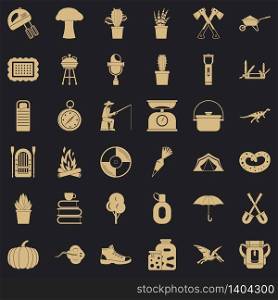 Hobby icons set. Simple style of 36 hobby vector icons for web for any design. Hobby icons set, simple style