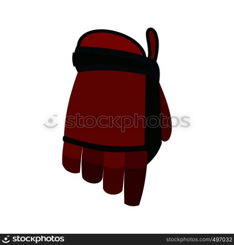 Hockey glove flat icon isolated on white background. Hockey glove flat icon