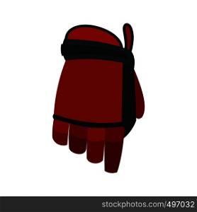 Hockey glove flat icon isolated on white background. Hockey glove flat icon