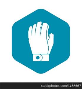 Hockey glove icon. Simple illustration of hockey glove vector icon for web. Hockey glove icon, simple style