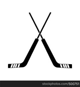Hockey icon in simple style isolated on white background. Hockey icon, simple style