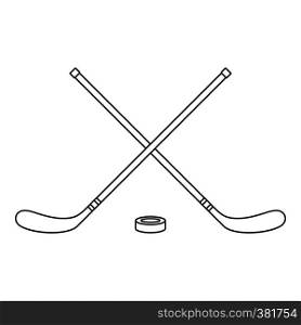 Hockey icon. Outline illustration of hockey vector icon for web. Hockey icon, outline style