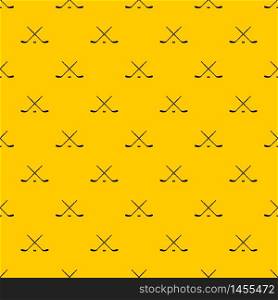 Hockey pattern seamless vector repeat geometric yellow for any design. Hockey pattern vector