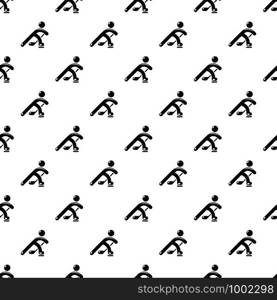 Hockey player pattern vector seamless repeating for any web design. Hockey player pattern vector seamless