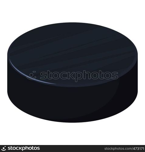 Hockey puck icon. Cartoon illustration of hockey puck vector icon for web. Hockey puck icon, cartoon style