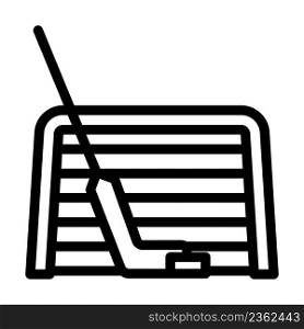hockey sport line icon vector. hockey sport sign. isolated contour symbol black illustration. hockey sport line icon vector illustration