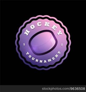 Hockey sport logo modern professional sporty Vector Image