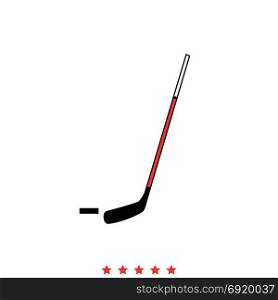 Hockey sticks and puck icon .. Hockey sticks and puck icon .