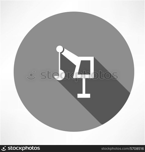 hoisting crane icon. Flat modern style vector illustration