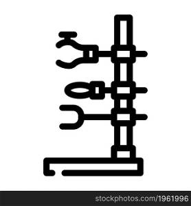 holder laboratory tool line icon vector. holder laboratory tool sign. isolated contour symbol black illustration. holder laboratory tool line icon vector illustration