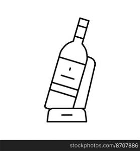 holder wine line icon vector. holder wine sign. isolated contour symbol black illustration. holder wine line icon vector illustration