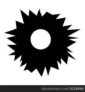 Hole from shot icon black color vector illustration flat style simple image