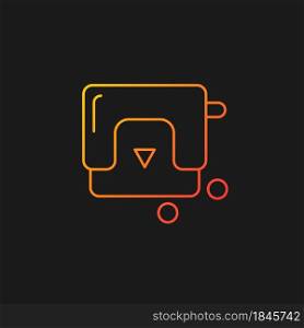Hole-punch gradient vector icon for dark theme. Paper puncher. Device for office work. Punching machine. Scrapbooking. Thin line color symbol. Modern style pictogram. Vector isolated outline drawing. Hole-punch gradient vector icon for dark theme
