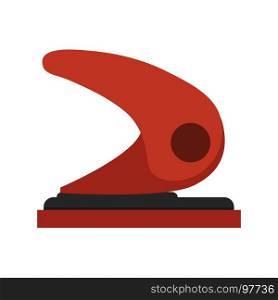 Hole punch vector paper puncher icon. Office stationary isolated illustration equipment supply. School device symbol accessory