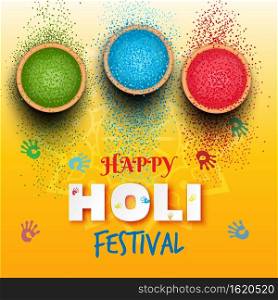 Holi Festival Background with Colors
