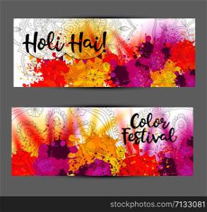 Holi spring festival . Vector background with colorful with watercolor blots. Holi spring festival . Vector background with colorful with watercolor blots Holi