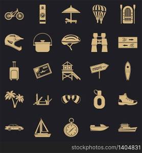 Holiday abroad icons set. Simple set of 25 holiday abroad vector icons for web for any design. Holiday abroad icons set, simple style