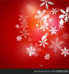 Holiday abstract background, winter snowflakes, Christmas and New Year design template, light shiny modern vector illustration