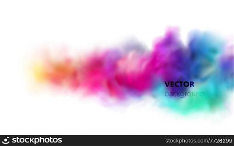 Holiday Abstract blue. purple and orange powder smoke cloud design element on dark background. For website, greeting, discount voucher, greeting and poster design. Holiday Abstract shiny color powder cloud design element