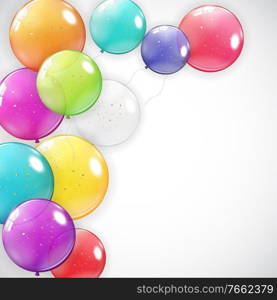 Holiday Background with Balloons. Can be used for advertisment, promotion and birthday card or invitation. Vector Illustration EPS10. Holiday Background with Balloons. Can be used for advertisment, promotion and birthday card or invitation. Vector Illustration