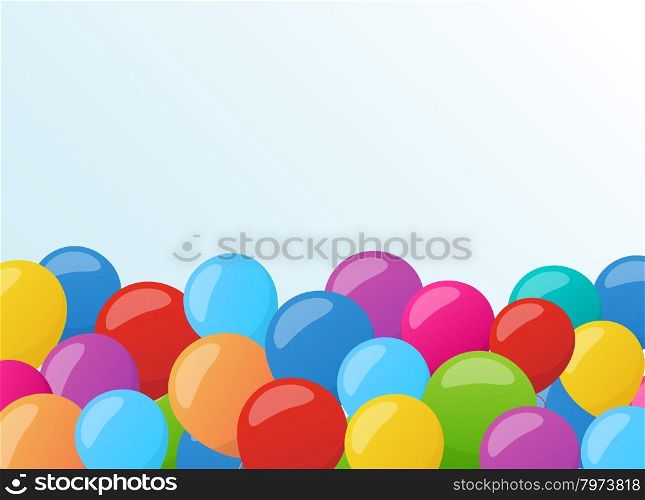 Holiday background with colorful balloons. Vector illustration for holiday or greeting cards, web, print and other design