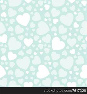 Holiday background with white love hearts. Holiday banner with white hearts