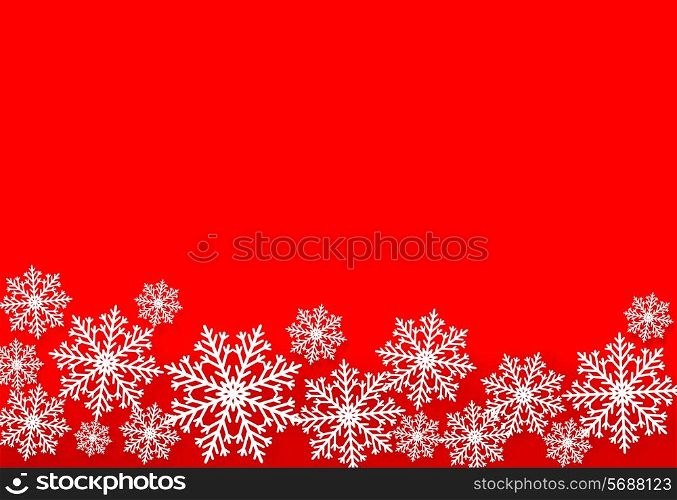 Holiday blue background with snowflakes. Vector illustration.