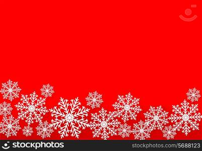Holiday blue background with snowflakes. Vector illustration.