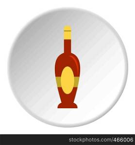 Holiday bottle icon in flat circle isolated on white vector illustration for web. Holiday bottle icon circle