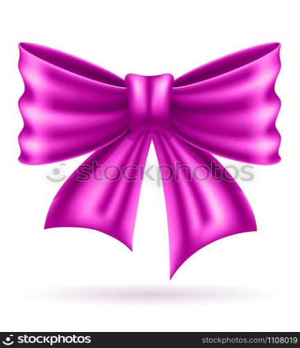 holiday celebratory realistic bow for design vector illustration isolated on white background