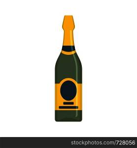 Holiday champagne icon. Flat illustration of holiday champagne vector icon for web. Holiday champagne icon, flat style