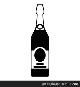 Holiday champagne icon. Simple illustration of holiday champagne vector icon for web. Holiday champagne icon, simple style