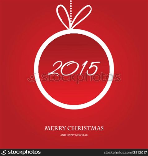 Holiday greeting card Merry Christmas and Happy New Year 2015.with christmas snowflake
