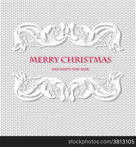Holiday greeting card Merry Christmas and Happy New Year 2015.with christmas snowflake