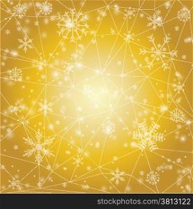 Holiday greeting card with abstract christmas snowflakes , place for our text