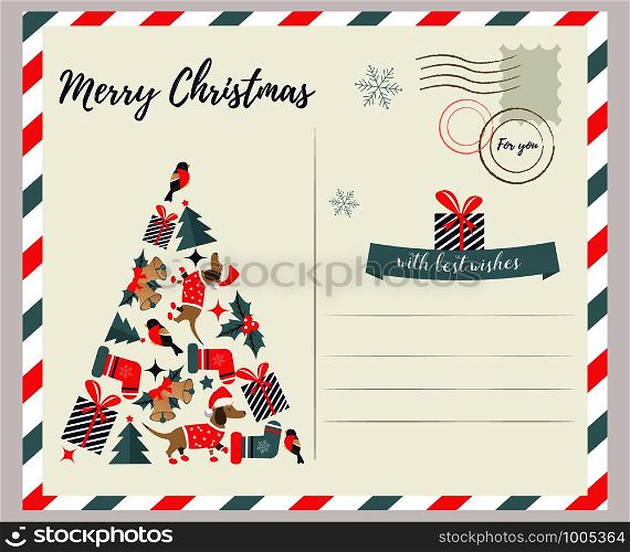 Holiday greeting card with bright Christmas eve.. Holiday greeting card with Christmas eve