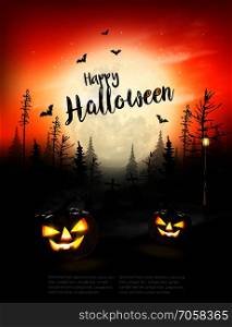 Holiday Halloween Spooky background. Vector