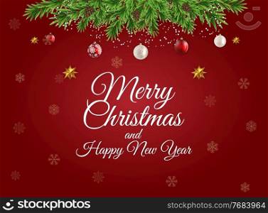Holiday New Year and Merry Christmas Background. Vector Illustration EPS10. Holiday New Year and Merry Christmas Background. Vector Illustration